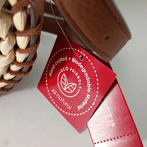 Rosetti Brown & Natural Round Leather & Straw Crossbody Bag - Picture 5 of 10